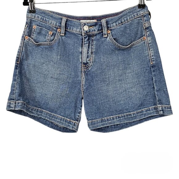 Levi's 515 Denim High Waist Blue Jean Shorts - Picture 1 of 8